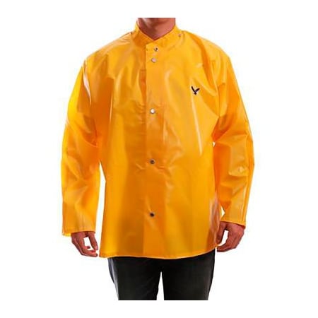 Tingley Iron Eagle Rain Jacket, Size Men's Extra Small, Storm Fly Front, Hood Snaps, Gold J22207.XS